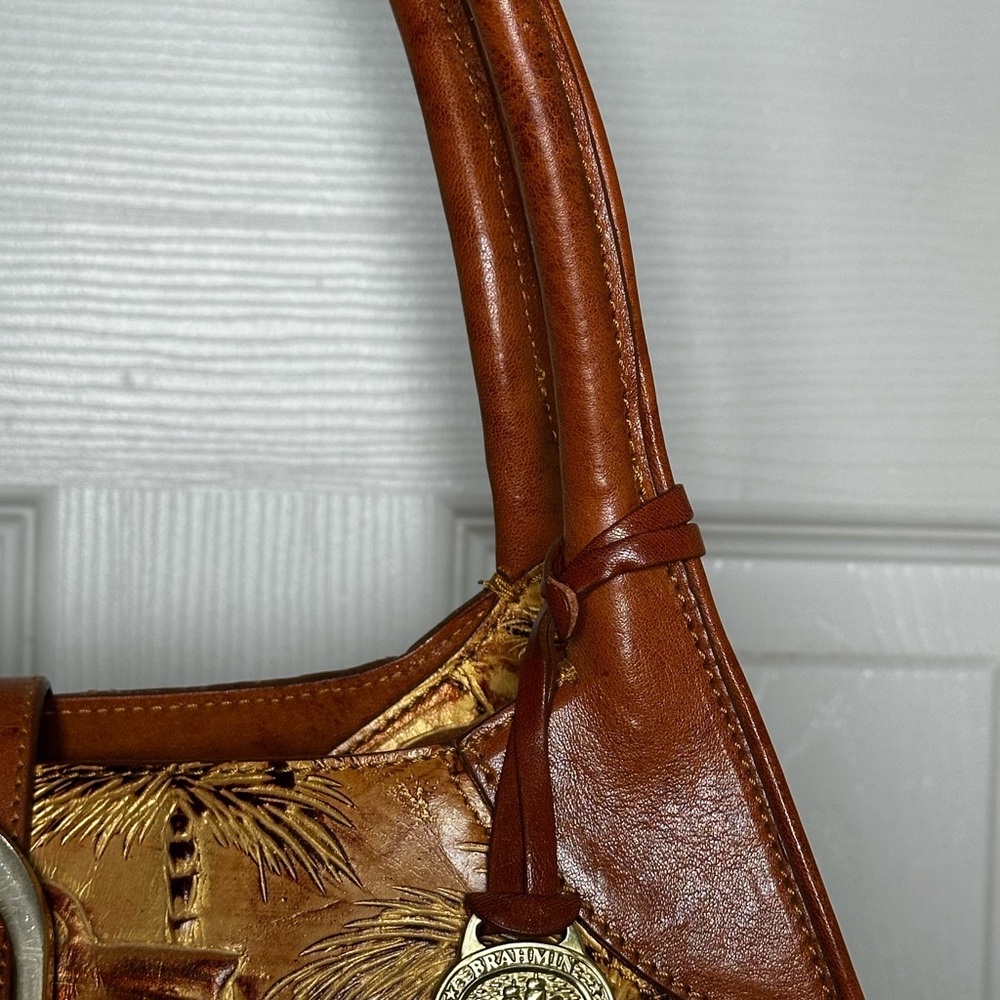 BRAHMIN FAIRHAVEN Sophie copper Copacabana surf texture leather Bag never used - Picture 16 of 16